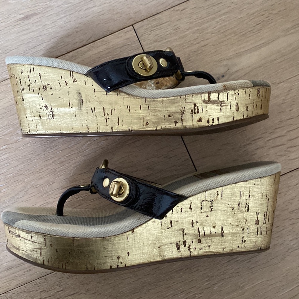 Coach platform sandals